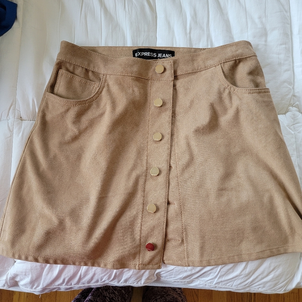Suede skirt